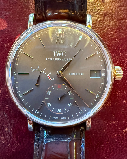 2015 IWC Schaffhausen Portofino 45MM Slate Dial Leather Strap (IW510104)