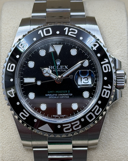 2016 Rolex GMT-Master II II 40MM Black Dial Oyster Bracelet (116710LN)