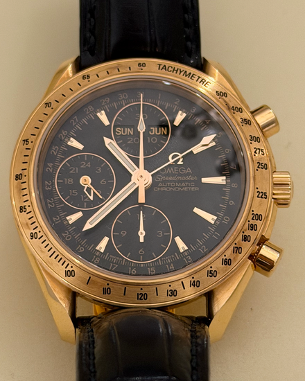 2015 Omega Speedmaster 40MM Black Dial Leather Strap (323.53.40.44.01.001)
