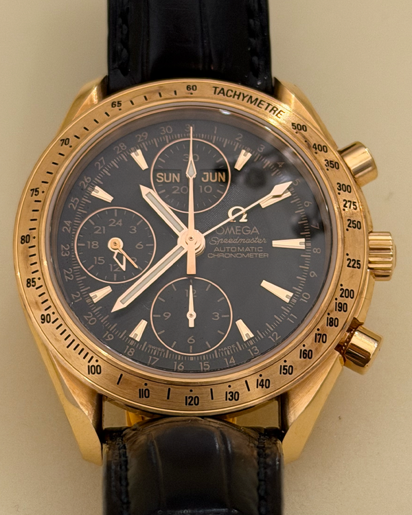 2015 Omega Speedmaster 40MM Black Dial Leather Strap (323.53.40.44.01.001)