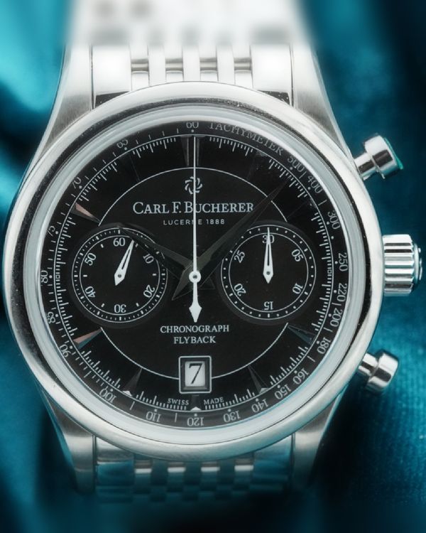 No Reserve - 2025 Carl F. Bucherer Manero Flyback 43MM Black Dial Steel Bracelet (00.10919.08.33.21)