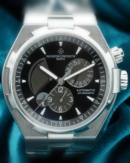 2012 Vacheron Constantin Overseas Dual Time 42MM Black Dial Steel Bracelet (47450/B01A-9227)