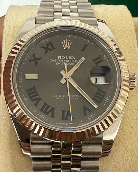 2021 Rolex Datejust "Wimbledon" 41MM Slate Dial Jubilee Bracelet (126334)