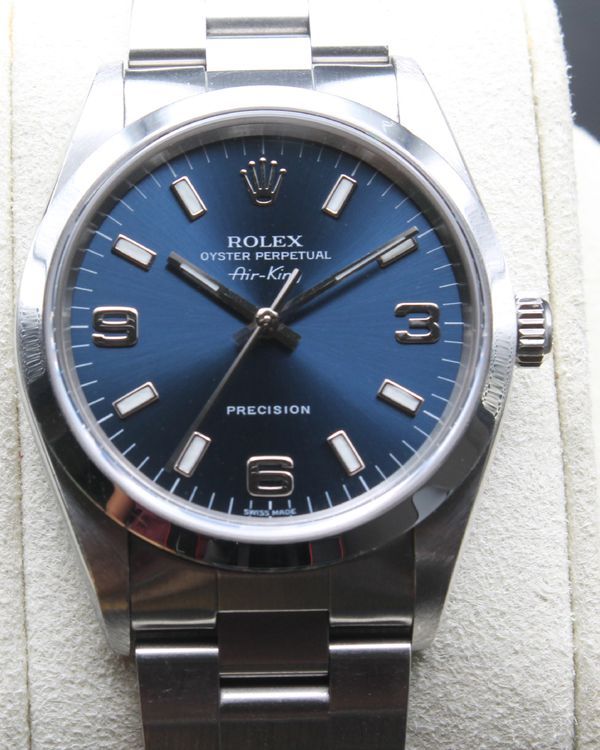 1999 Rolex Air-King 34MM Blue Dial Oyster Bracelet (14000)
