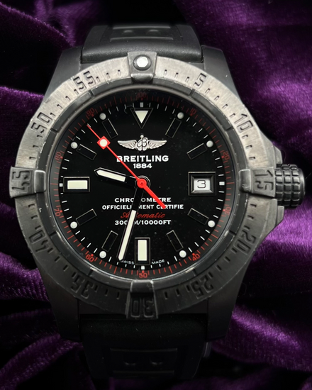 2012 Breitling Avenger Seawolf L.E. 45MM Black Dial Rubber Strap (M177B45RPB)