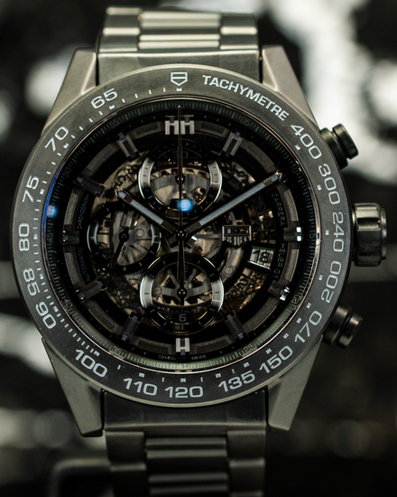 No Reserve - Tag Heuer Carrera Calibre Heuer 01 45MM Skeleton Dial Ceramic Bracelet (CAR2A91.BH0742)