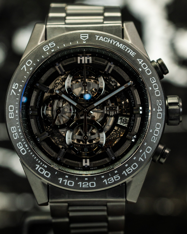 No Reserve - Tag Heuer Carrera Calibre Heuer 01 45MM Skeleton Dial Ceramic Bracelet (CAR2A91.BH0742)