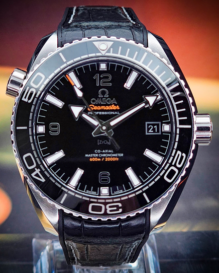2023 Omega Seamaster Planet Ocean 600M 43.5MM Black Dial Leather Strap (215.33.44.21.01.001)