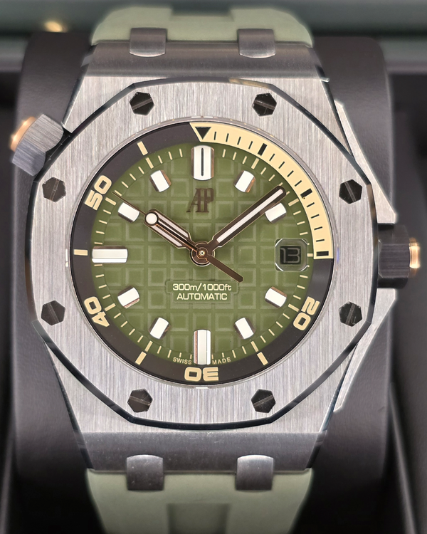 2025 Audemars Piguet Royal Oak Offshore 42MM Green Dial Rubber Strap (15720ST.OO.A052CA.01)