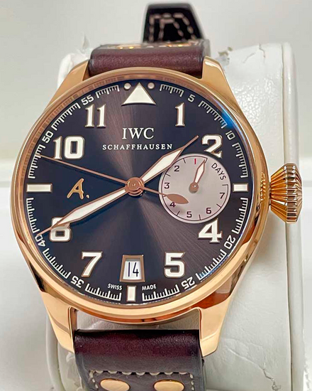 2009 IWC Schaffhausen Pilot "Antoine De Saint Exupéry" L.E. 46MM Brown Dial Leather Strap (IW500421)