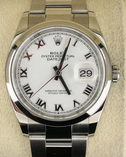Rolex Datejust 36MM White Dial Oyster Bracelet (126200)