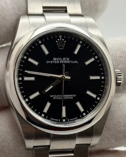2018 Rolex Oyster Perpetual 39MM Black Dial Oyster Bracelet (114300)