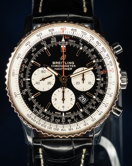 2021 Breitling Navitimer B01 Chronograph 46MM Black Dial Leather Strap (UB0127)