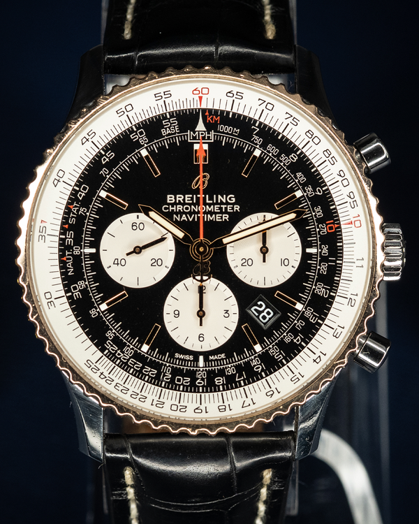2021 Breitling Navitimer B01 Chronograph 46MM Black Dial Leather Strap (UB0127)