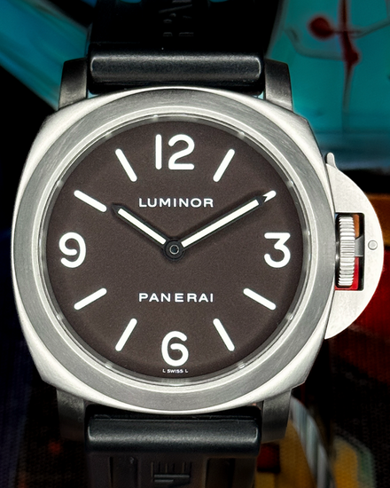 Panerai Luminor 44MM Brown Dial Rubber Strap (PAM00116)