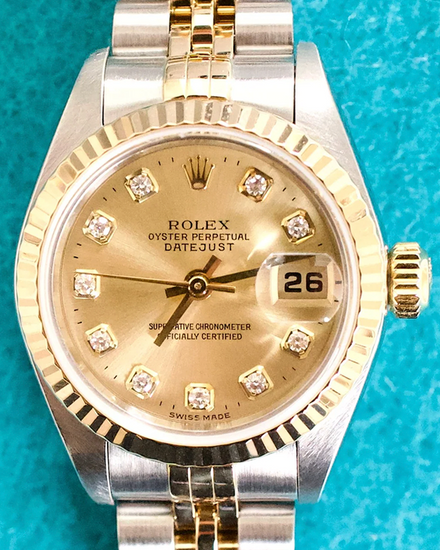 1999 Rolex Lady-Datejust 26MM Champagne Dial Two-Tone Jubilee Bracelet (79173)