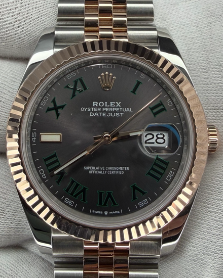 2023 Rolex Datejust "Wimbledon" 41MM Slate Dial Two-Tone Jubilee Bracelet (126331)