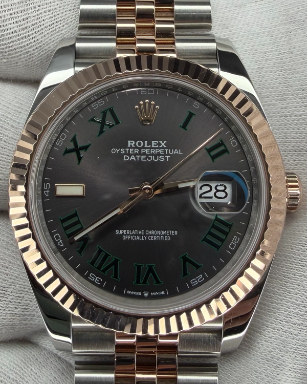 2023 Rolex Datejust "Wimbledon" 41MM Slate Dial Two-Tone Jubilee Bracelet (126331)