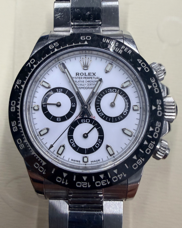 2022 Rolex Cosmograph Daytona "Panda" 40MM White Dial Oyster Bracelet (116500LN)