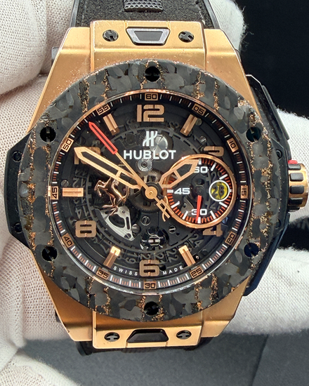 2016 Hublot Big Bang Unico Ferrari L.E. 45MM Skeleton Dial Rubber Strap (401.OJ.0123.VR)