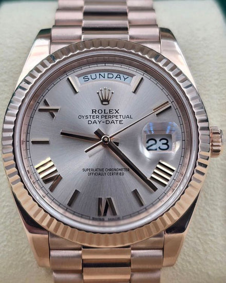 2016 Rolex Day-Date 40MM Sundust Dial Rose Gold President Bracelet (228235)