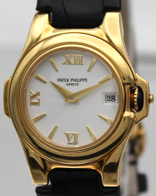 Patek Philippe Calatrava 25MM Quartz White Dial Leather Strap (4890J)