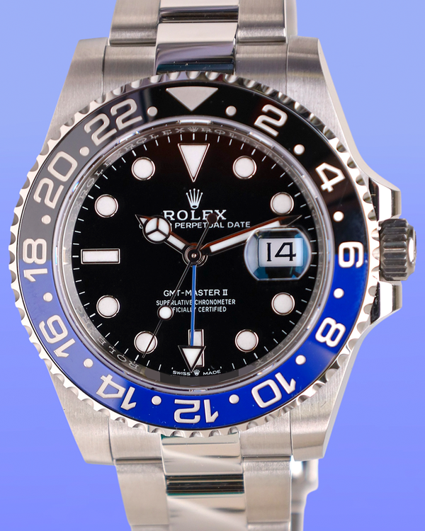 No Reserve - 2025 Rolex GMT-Master II "Batman" 40MM Black Dial Oyster Bracelet (126710BLNR)