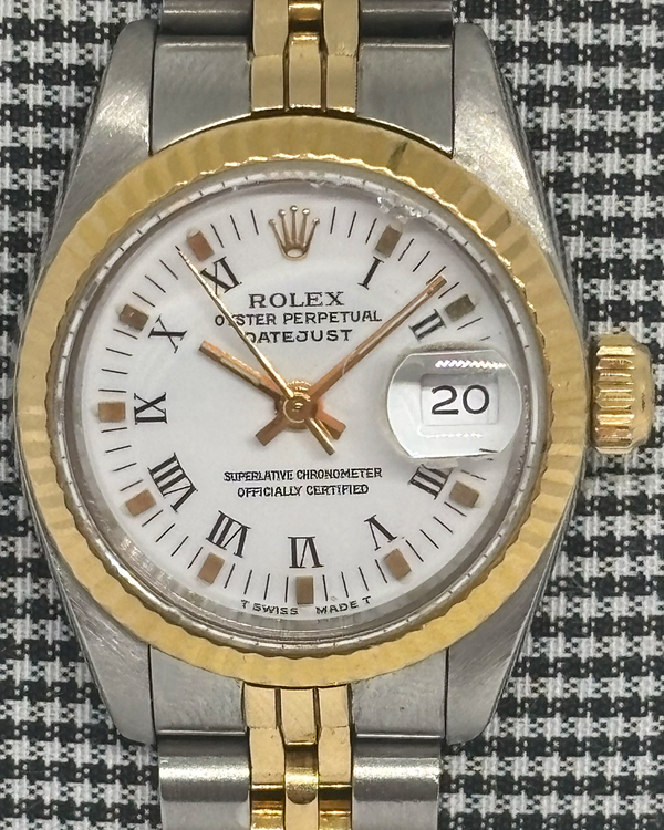 1990 Rolex Lady-Datejust 26MM White Dial Two-Tone Jubilee Bracelet (69173)