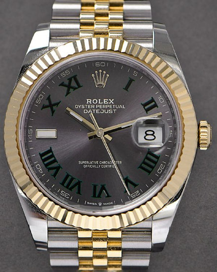 2018 Rolex Datejust "Wimbledon" 41MM Slate Dial Two-Tone Jubilee Bracelet (126333)