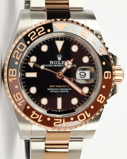 2022 Rolex GMT-Master II "Rootbeer" 40MM Black Dial Two-Tone Oyster Bracelet (126711CHNR)
