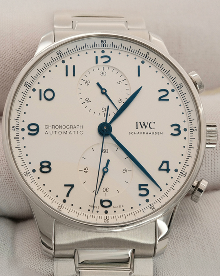2023 IWC Schaffhausen Portugieser Chronograph 41MM Silver Dial Steel Bracelet (IW371617)