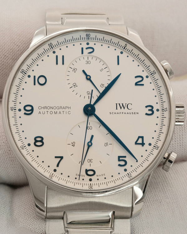 2023 IWC Schaffhausen Portugieser Chronograph 41MM Silver Dial Steel Bracelet (IW371617)