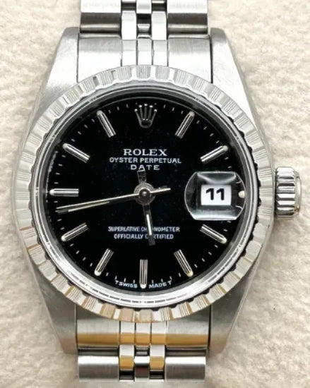 1997 Rolex Lady-Datejust 26MM Black Dial Jubilee Bracelet (69240)