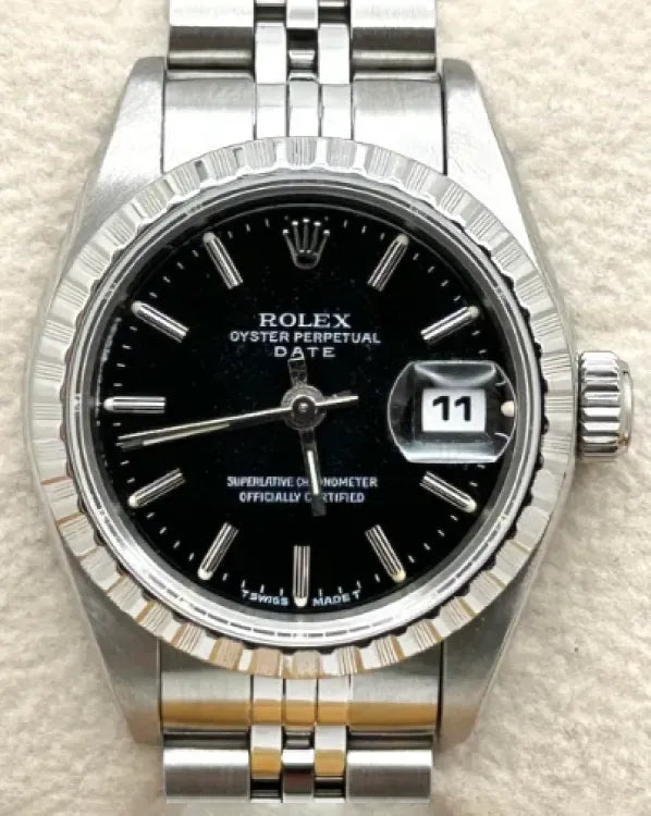 1997 Rolex Lady-Datejust 26MM Black Dial Jubilee Bracelet (69240)