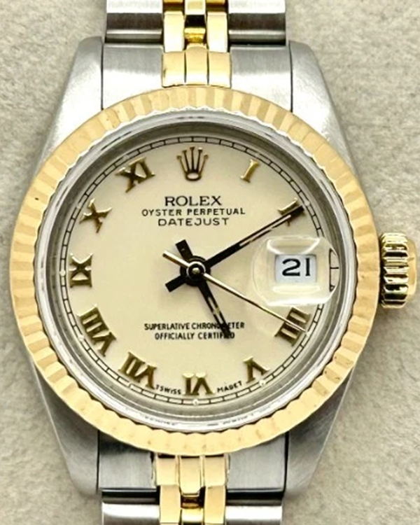 1988 Rolex Lady-Datejust 26MM Cream Dial Two-Tone Jubilee Bracelet (69173)