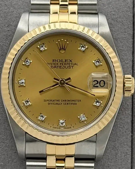1989 (L Serial) Rolex Datejust 31MM Champagne Dial Two-Tone Jubilee Bracelet (68273)