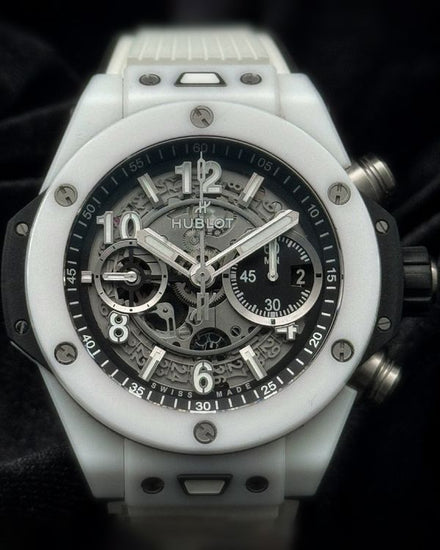 2022 Hublot Big Bang Unico White 44MM Skeleton Dial Rubber Strap (421.HX.1170.RX)