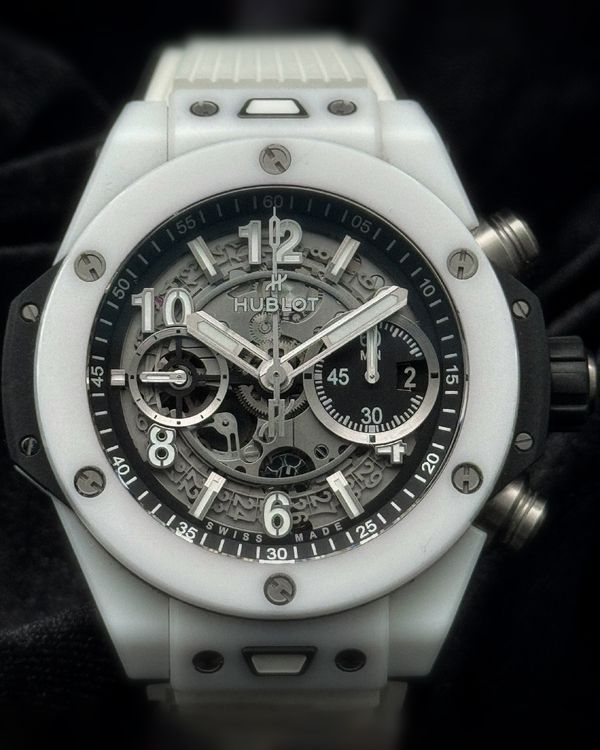 2022 Hublot Big Bang Unico White 44MM Skeleton Dial Rubber Strap (421.HX.1170.RX)
