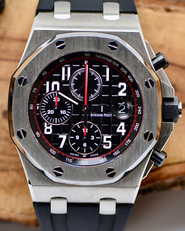 2017 Audemars Piguet Royal Oak Offshore "Vampire" 42MM Black Dial Rubber Strap (26470ST.OO.A101CR.01)