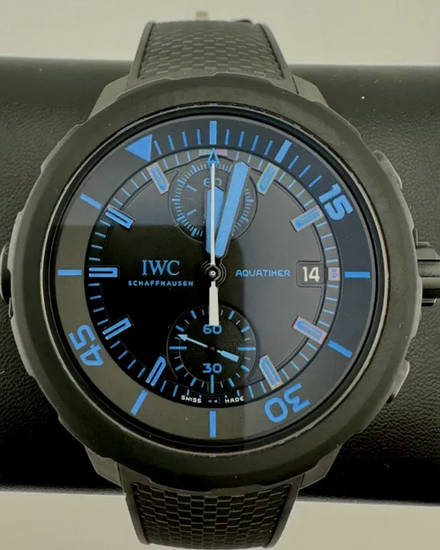 No Reserve - 2014 IWC Schaffhausen Aquatimer Chronograph "50 Years Science For Galapagos" L.E. 45MM Black Dial Rubber Strap (IW379504)