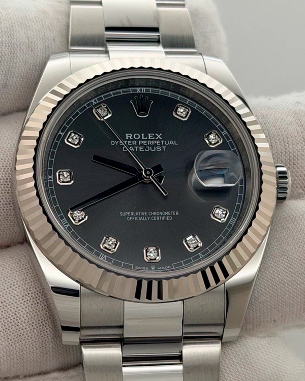 Rolex Datejust 41MM Rhodium Dial Oyster Bracelet (126334)