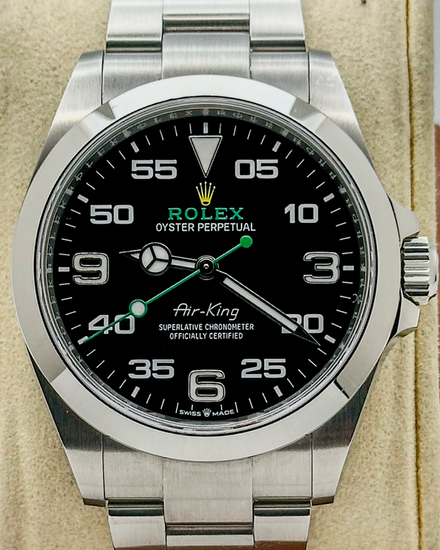 No Reserve - 2022 Rolex Air-King 40MM Black Dial Oyster Bracelet (126900)