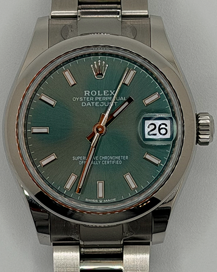 2025 Rolex Datejust 31MM Green Dial Oyster Bracelet (278240)