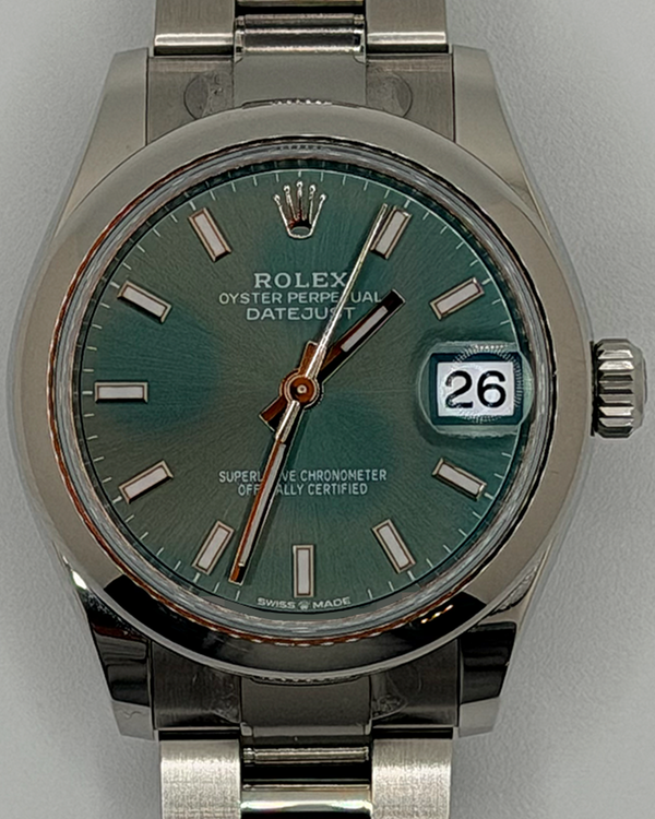 2025 Rolex Datejust 31MM Green Dial Oyster Bracelet (278240)