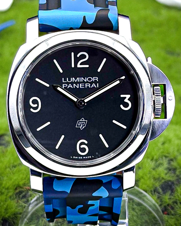 No Reserve - 2021 Panerai Luminor Base Logo 44MM Black Dial Aftermarket Rubber Strap (PAM01086)