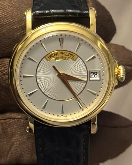 2012 Patek Philippe Calatrava 38MM Silver Dial Leather Strap (5153J-001)