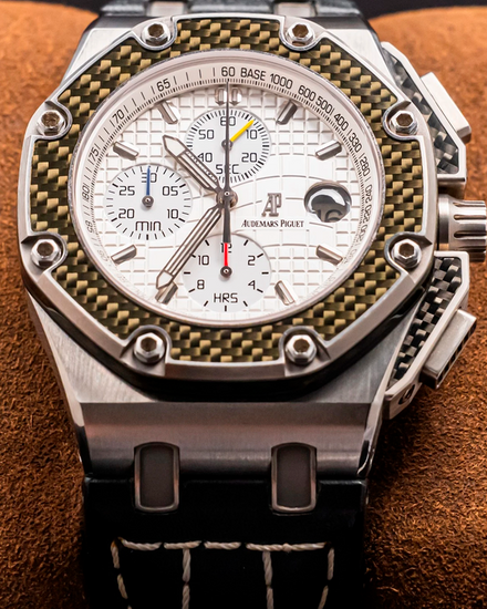 Audemars Piguet Royal Oak Offshore "Juan Pablo Montoya" 42MM L.E. Silver Dial Leather Strap (26030IO.OO.D001IN.01)