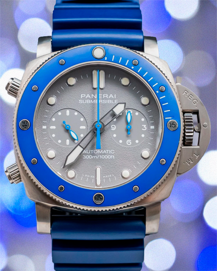 2019 Panerai Submersible Chrono "Guillaume Nery" Edition 47MM Grey Dial Rubber Strap (PAM00982)