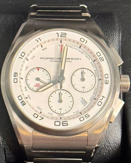 2025 Porsche Design Dashboard 44MM White Dial Titanium Bracelet (6620.11.66.0268)