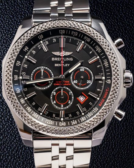 Breitling Bentley Barnato 49MM Black Dial Steel Bracelet (A25368)